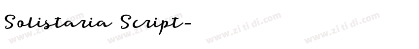 Solistaria Script字体转换